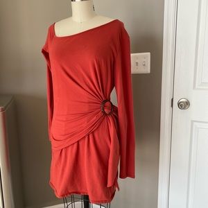 COPY - Dark Orange, Free People, off the shoulder (one side), L